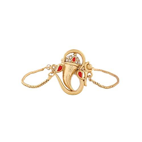

Позолоченный браслет Estele Om Ganesh с австрийскими кристаллами для мужчин и женщин