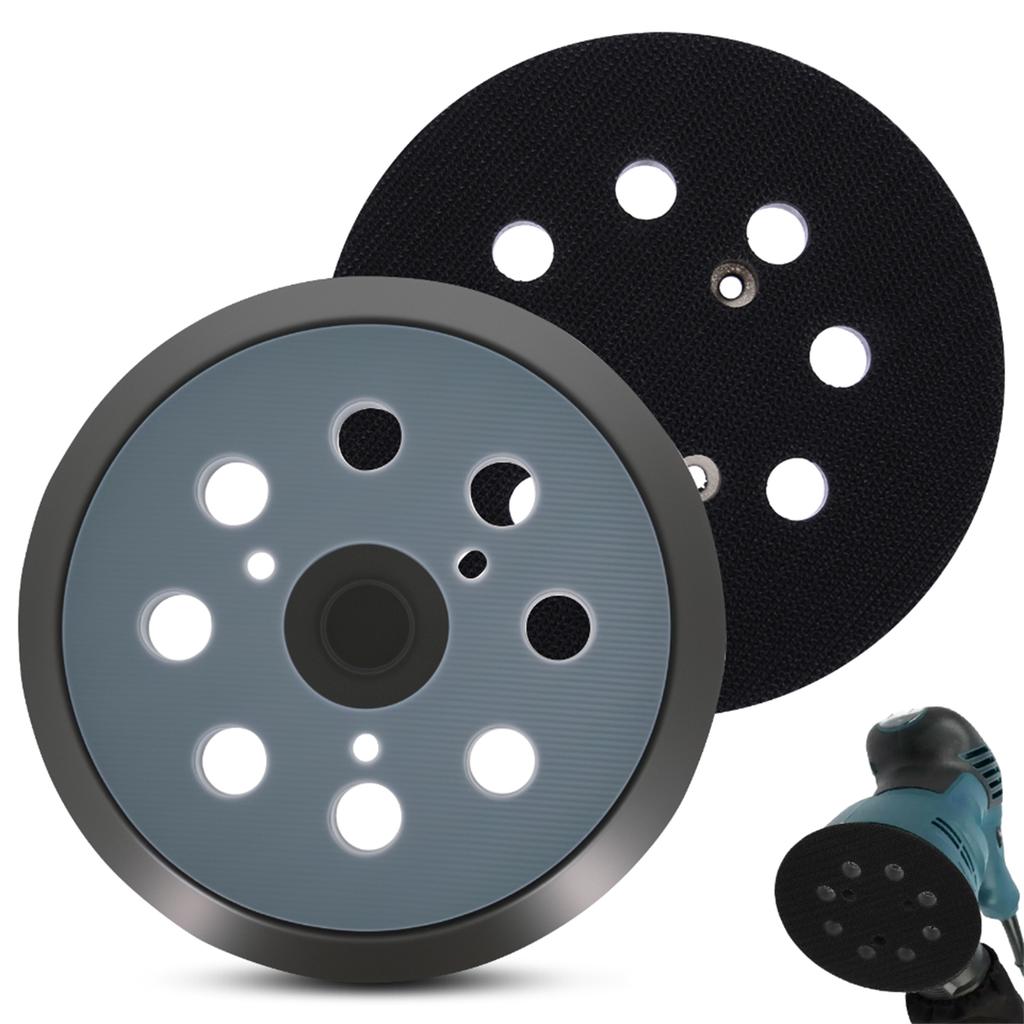 125mm 5 Inch Sander Pad 8-Holes 3/4 Nails Backing Sanding Disc Pad Hook Loop Sanding Pads for Electric Orbital Sander Polishing