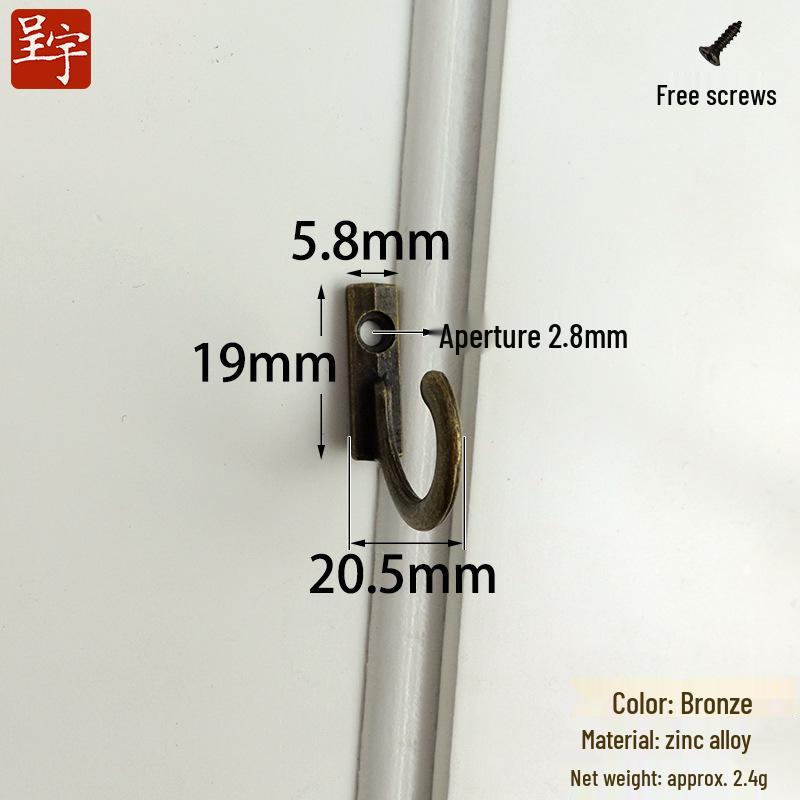 Decorative Small Hardware Hook for Coat & Hat