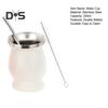 Yerba Mate Tassen-Set, doppelwandige Tasse aus Edelstahl in Kürbisform mit Bombilla-Teetassen-Reinigungsbürste, Antioxidantienreiches Energieschub-Tee-Set