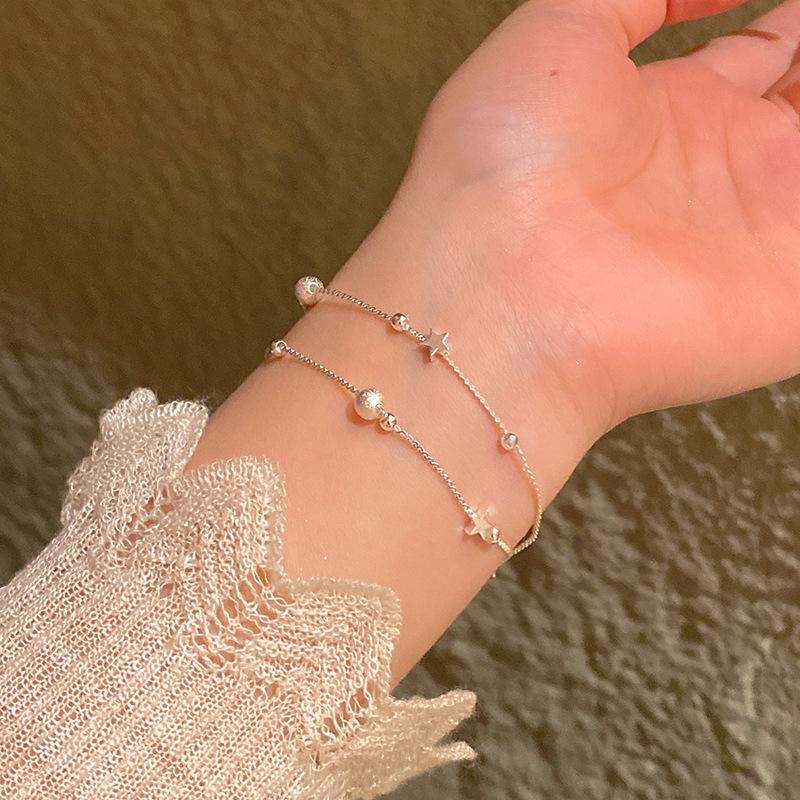 Light Luxury Niche High-end Pearl Bracelet Women's Korean Style Fashion Elegant Flash Zircon Love Bracelet Crystal Bracelet