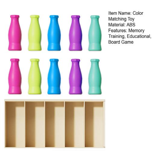 1 Set Bottle Color Matching Toy with 10/20 Colorful Bottles Children Toddlers Boys Girls Memory Training Bottle Color Match Educational Board Game