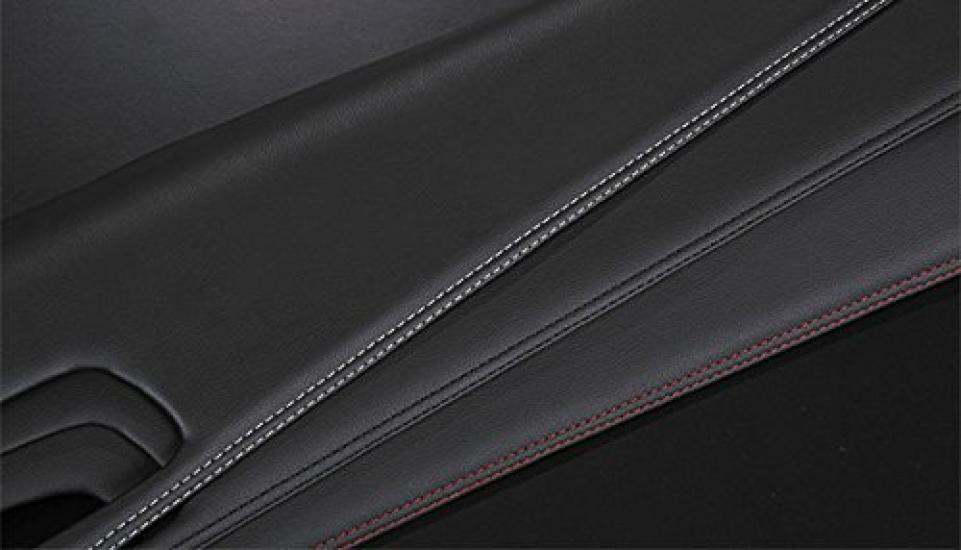 LANBO Door Leather Panel Prius 50 Series Black Leather Black Stitch Front Door Rear Car Accessories Car Parts Custom Luxury LDP-P50BK