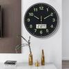 Luminous Creative Wall Clock Luminous Clock Calendar Clock Silent Energy Living Room Light Bedroom Home Quartz Clock