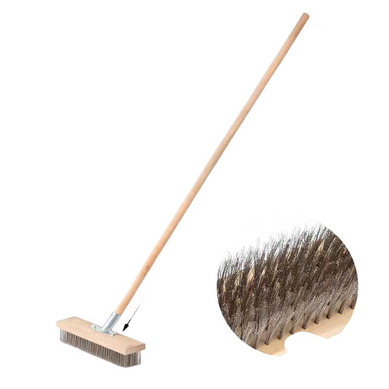 Yueyu Long Handle Stainless Steel Floor Brush Set Stainless Steel Wire Brush Head