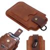 Men PU Leather Phone   Retro   Case Waist Bag Sheath with Waist Clip   and Carabiner for Outdoor