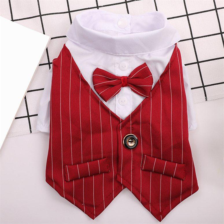 Hund Smoking Anzug Kostüm Haustier Katze Hund Hochzeit Geburtstagsparty Formelles Hemd Mit Fliege Für Welpen Kleine Mittlere Hunde Kostüm Kleidung