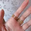 Vintage French Elegant Lace Ring For Women Adjustable Open Ring Finger