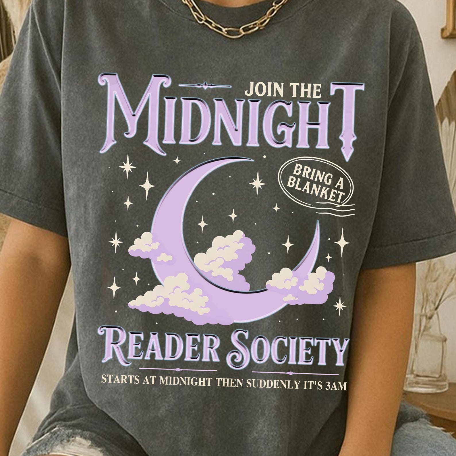 Late Night Reading Book Club Shirt, Night Owl Reader Tee, Cute Bookworm Tee, Romance Reader Shirt, Owl Lover Gift, Witchcore Clothing 3XL