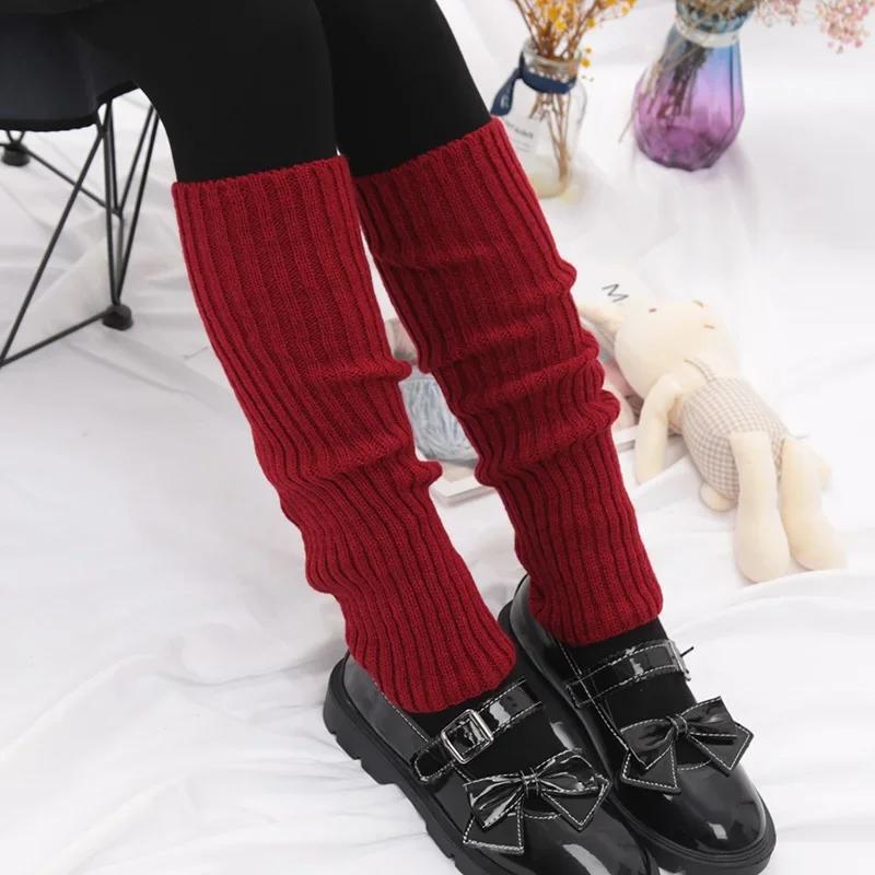 Lolita Long Socks Women Boot Cuffs Harajuku Leg Warmers Knitted Warm Foot Cover Arm Warmer Ladies Autumn Winter Crochet Socks