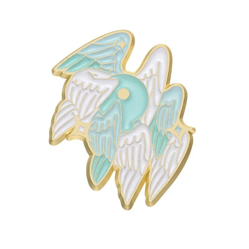 Seraphim Eye Enamel Pins Pure White Angel Wings Spirit Seraph Brooches Lapel Badges Biblical Christianity Belief Jewelry Gift