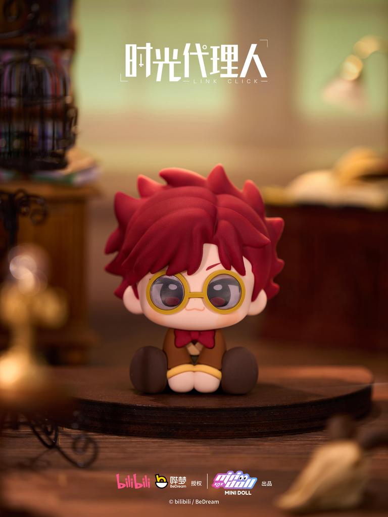 Authentic Link Click Minidoll Time Agent Sit-Down Figure Soft Rubber Mystery Blind Box Collectible Toy Trendy College Series