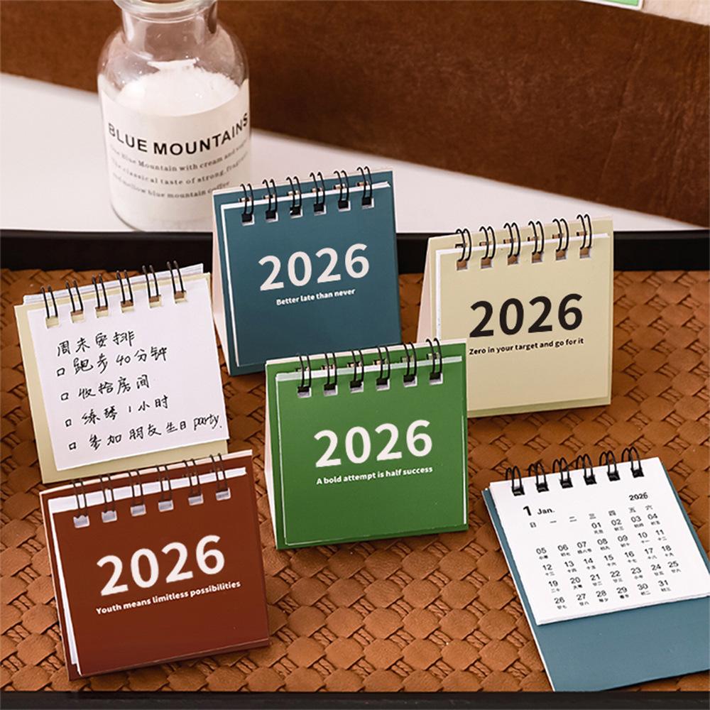 Small Desk Calendar 2026 Standing Flip Weekly Calendar Creative Coil Calendar Planner For Daily Schedule Planning