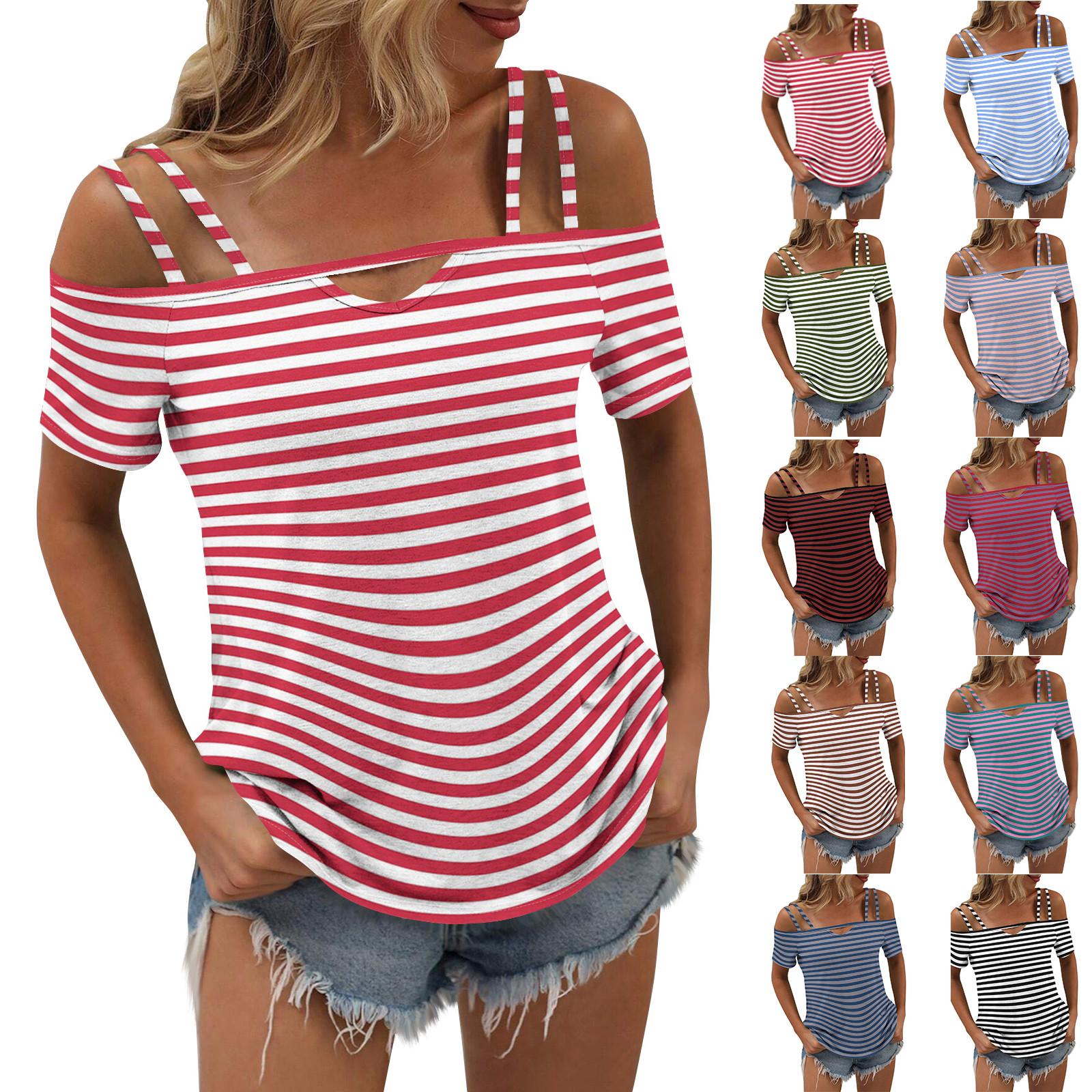 

Женские топы с открытыми плечами, сексуальные рубашки с короткими рукавами и вырезами на бретельках