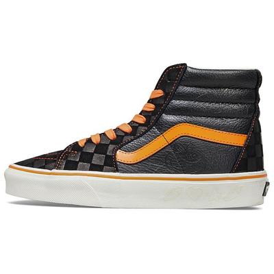 Miro&Wujo X  SK8 Rabbit Year Limited Edition Printed High-Top Skate Shoes Unisex Skate Shoes Black Orange VN0A4BVTY8J(S-BOX)