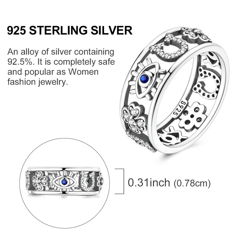 Original Design 925 Sterling Silver Blue Zircon  For Ring Fit Women Wedding Wedding Wedding Engagement Silver Gift