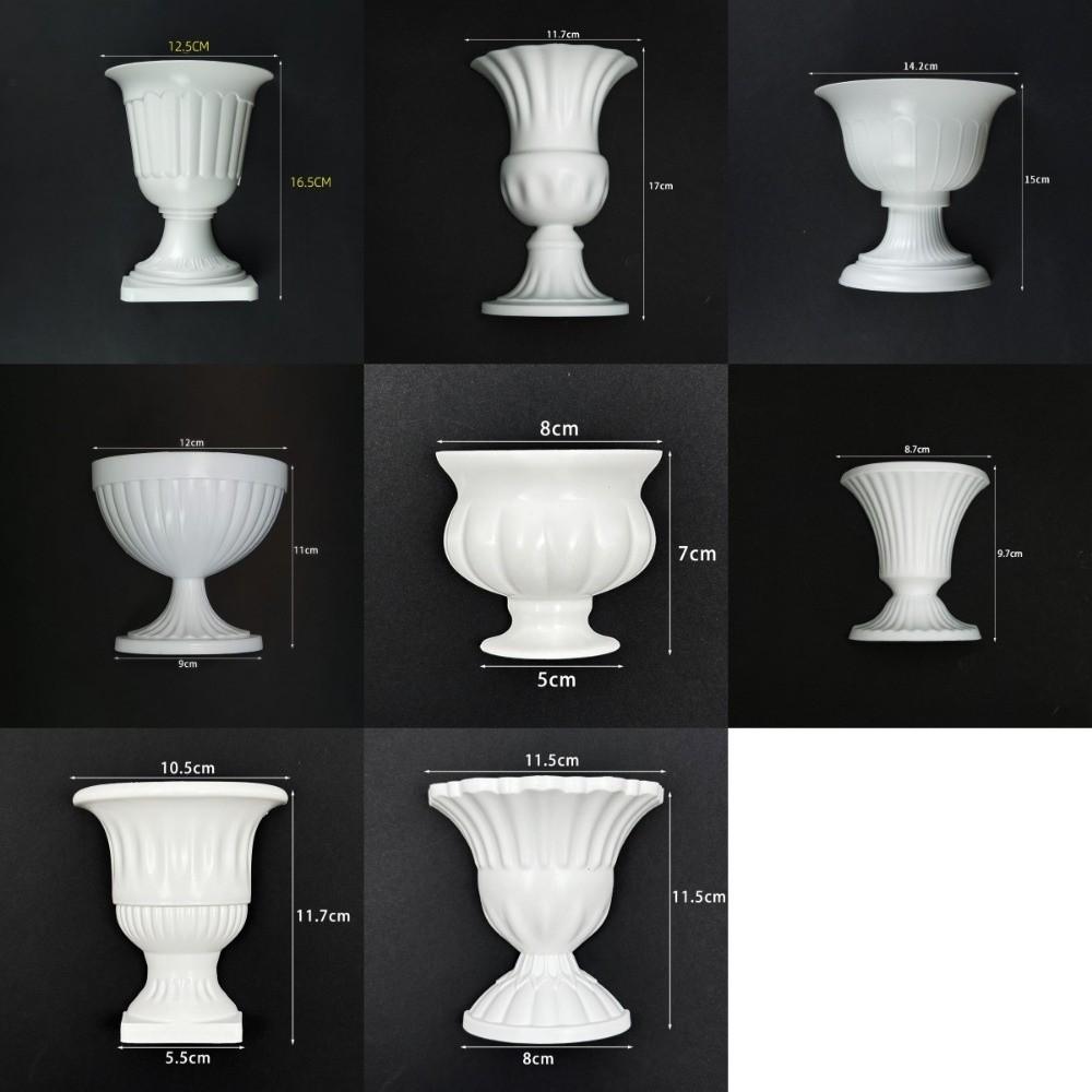 New French Oil Painting Half Wall Vase Hand-Painted DIY Half Wall Flower Pot White Wall Mounted Vase Floral Arrangement