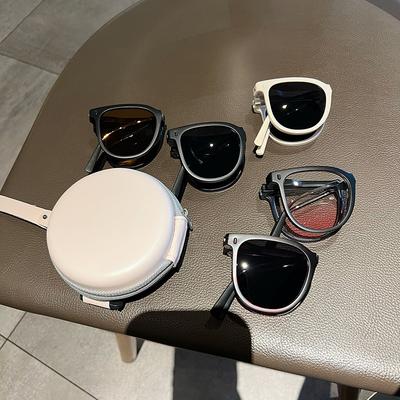 Adult Folding Sunglasses Sunglasses Men'S Summer Uv-Proof Glasses Women'S Uv-Proof Sunshades Storage