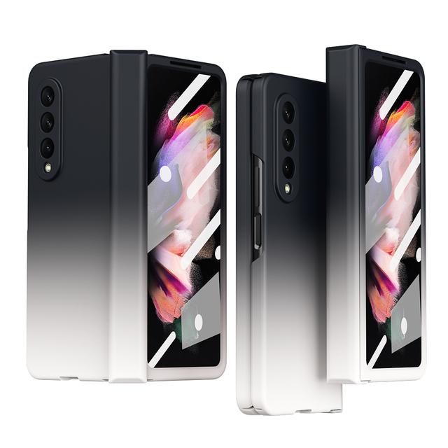 Luxury Fashion Comfortable Folding Coque Case For Samsung Galaxy Z Fold 3 5g Fold3 Fold2 Fold 2 With Glass Protector Film