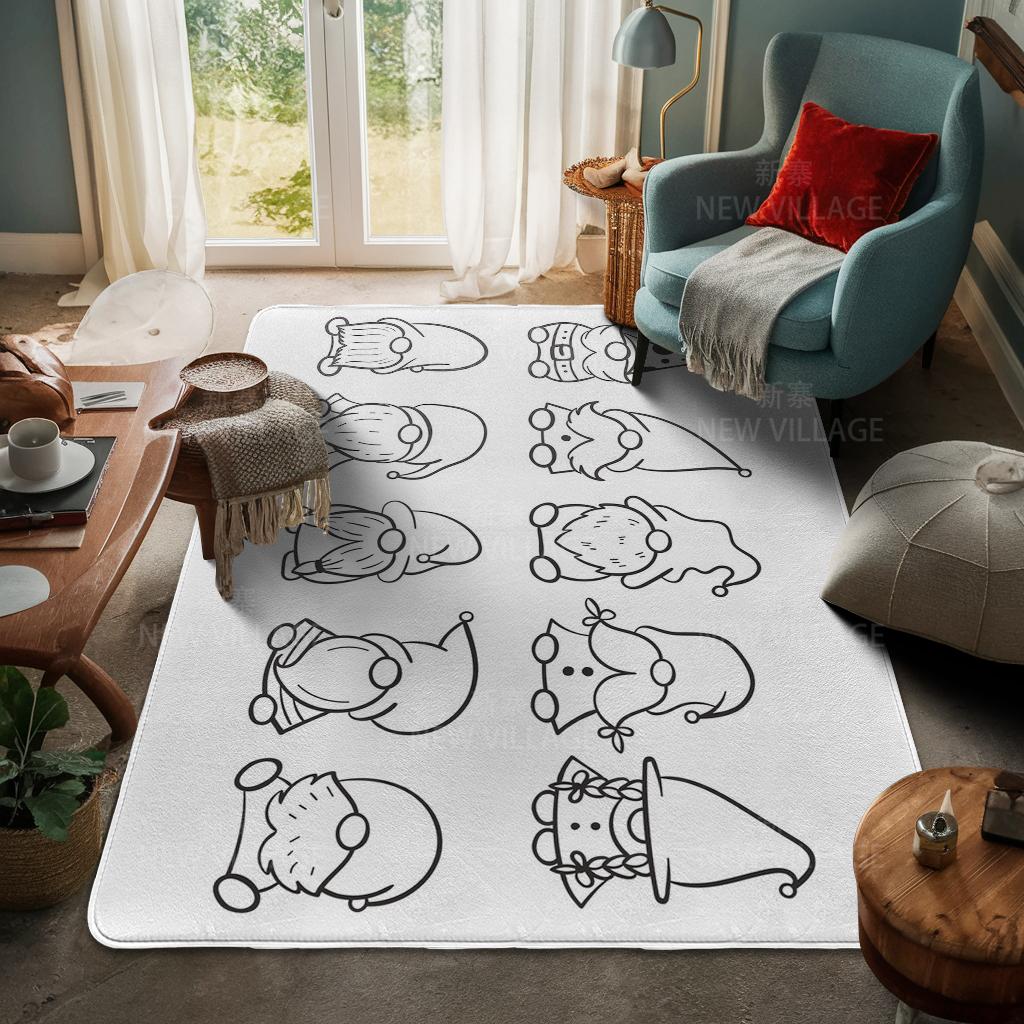 House Entrance Carpet Home Door Mat Living Room Bath Foot Bathroom Non-slip Water Absorption Rugs Bath Merry Christmas Winter