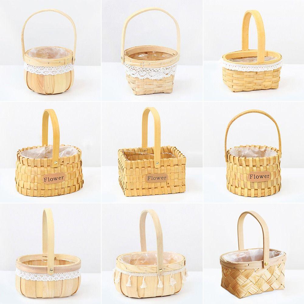 

Mini Miniature Hand Woven Basket Paper Vine Handheld Flower Basket For BJD Dolls/for Ob11 Dolls 3