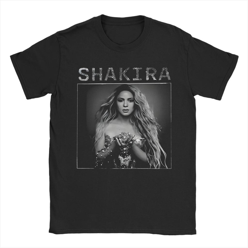 Amazing Shakira Las Mujeres Ya No Lloran World Tour T-Shirts Men Crew Neck 100% Cotton T Shirt
