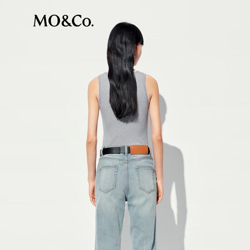 MO&Co. Women's Acetate Blend Knit Racerback Vest