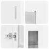 FLORIN Highboard High Gloss White 60 x 35 x 182 cm Particleboard