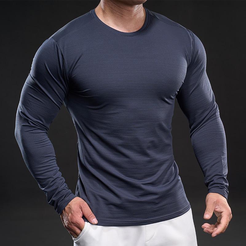 New Outdoor Quick-drying Fitness Clothing Sports Long-sleeved Base Basketball Running Compression Tights High-length Sleeve Men