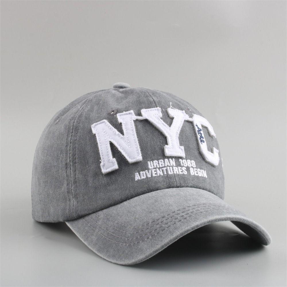 NEW YORK NYC Embroidery Baseball Cap Washed Snapback Baseball Cap For Man Women Outdoor Sports