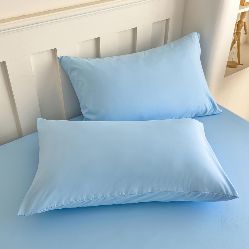 1PC 100% Cotton Solid Color Pillowcase Super Soft And Cozy Skin-friendly Machine Washable Pillowcases 48x74/50x75cm 2 Sizes Home