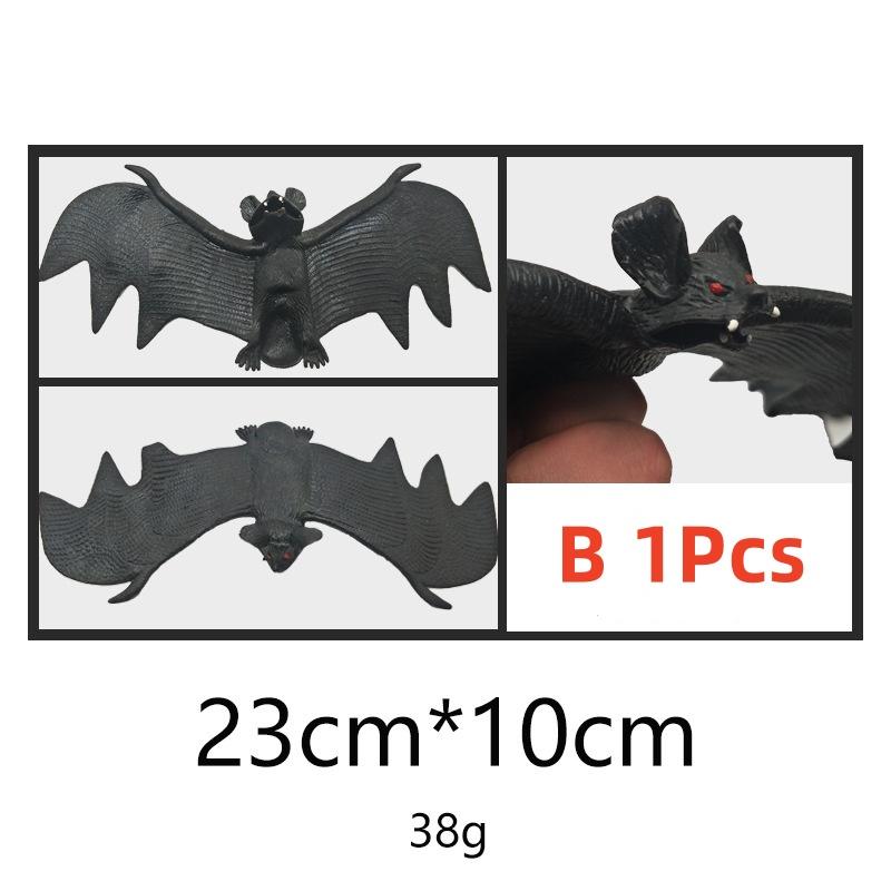 Simulation Bat Tpr Soft Rubber Halloween Prank Animal Model Scary Pendant Rubber Bat Venue Decoration Props April Fool'S Toys