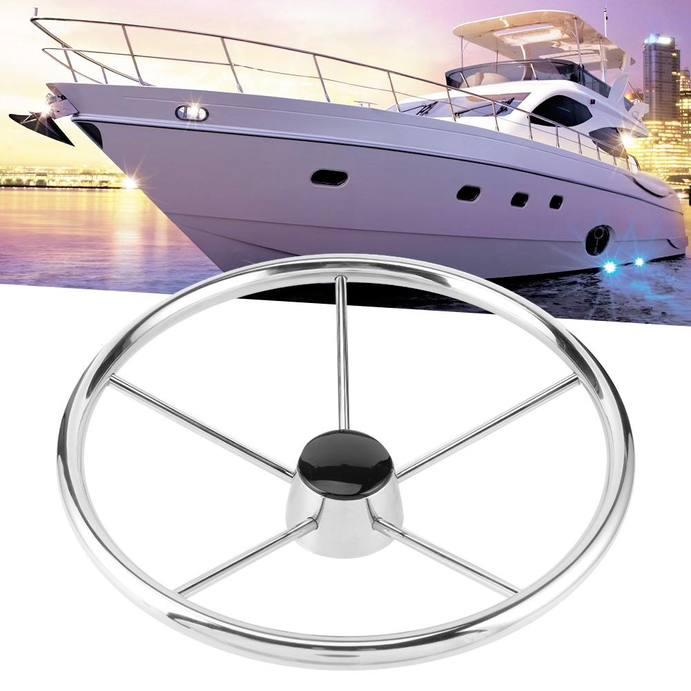 15 1 2in 5 Spoke 10 Degree Steering Wheel Stainless Steel Marine Boat Accessories