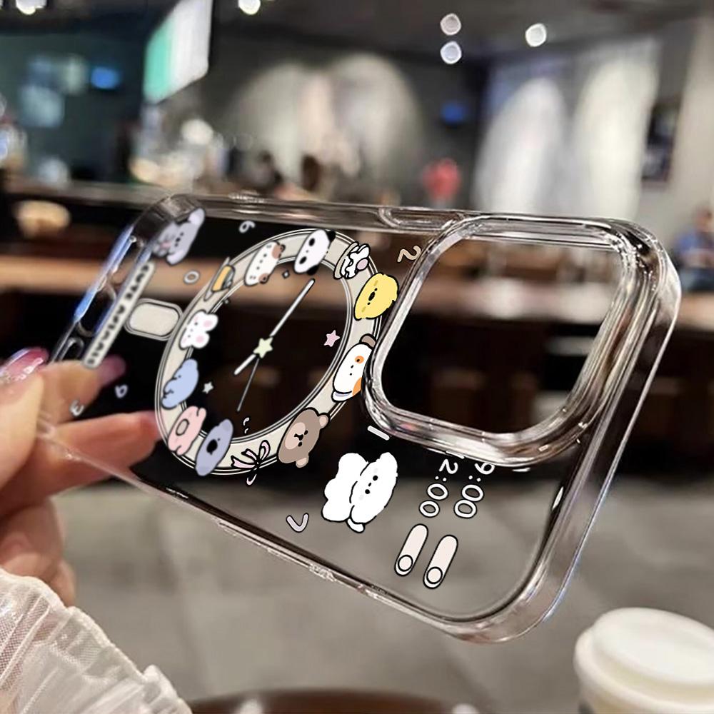 Magnetische Handyhülle für iPhone 12 14 16 17 Pro 17 16 15 14 13 12 Pro Max 12 13 14 15 16 Hochwertige Stoßfeste Hülle Vollständiger Schutz Niedlicher Stil