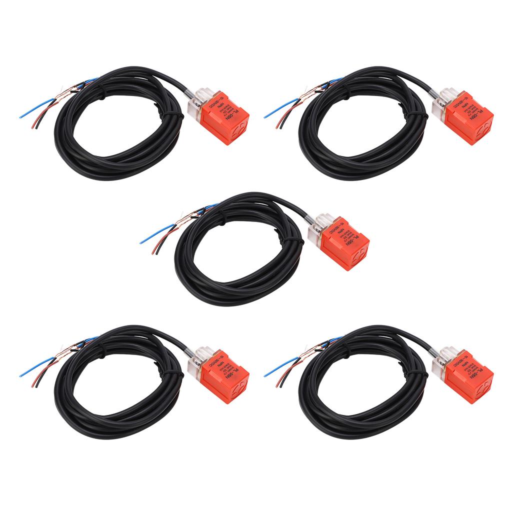 5Pcs Proximity Switch NPN Normally Open 100Hz Response Frequency IP65 Proximity Sensor DC10?30V