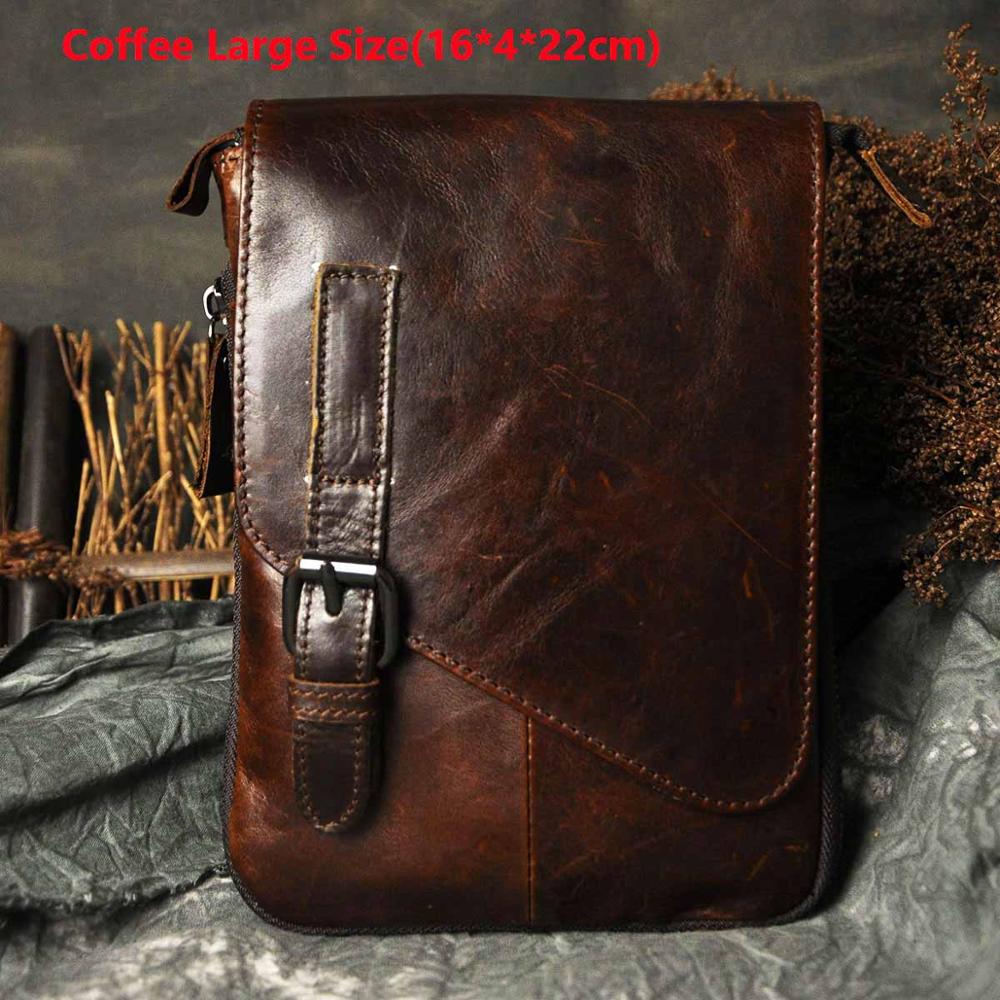 Quality Leather Male Casual Design Messenger Crossbody Bag Multifunction Fashion Travel Belt Waist Bag