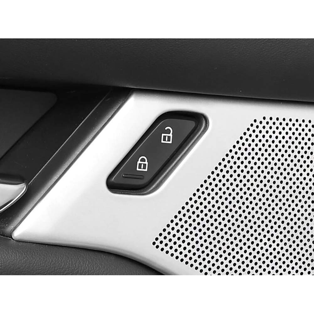 RUIQ Stainless Steel Front and Rear Speaker Ring Garnish for the New Mazda 3 Silver Sedan/Fastback (BP Series) (2019.06~) -