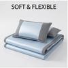 1.5/1.8m 3-Piece Fitted Ice Silk Cooling Mat Set with 2 Pillowcases, Antibacterial Machine Washable Soft Bedding for Summer Home and Dorm