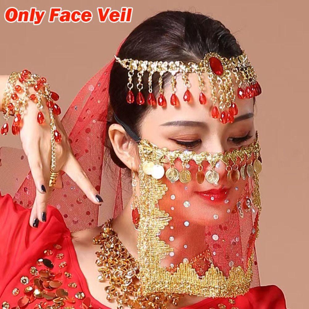 Multiple Colors Belly Dance Veil Polyester Dance Performance Accessories  Women