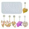 Combination Four-leaf Clover Earrings Mold Epoxy Resin Casting Mold Hanging Tag Pendant Mold Suitable for Diy Crafts