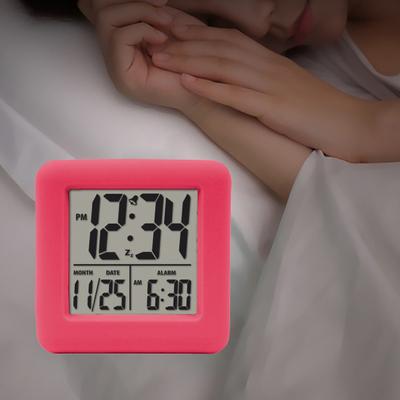 Digital Clock Shock-proof Snooze Function Silicon Cover Portable Electrical LED Clock Household Supplies