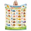 Alphabet Learning Chart Keep Warm for KidsFlannel Blanket for Bedroom, Living Room, Sofa, and Nap