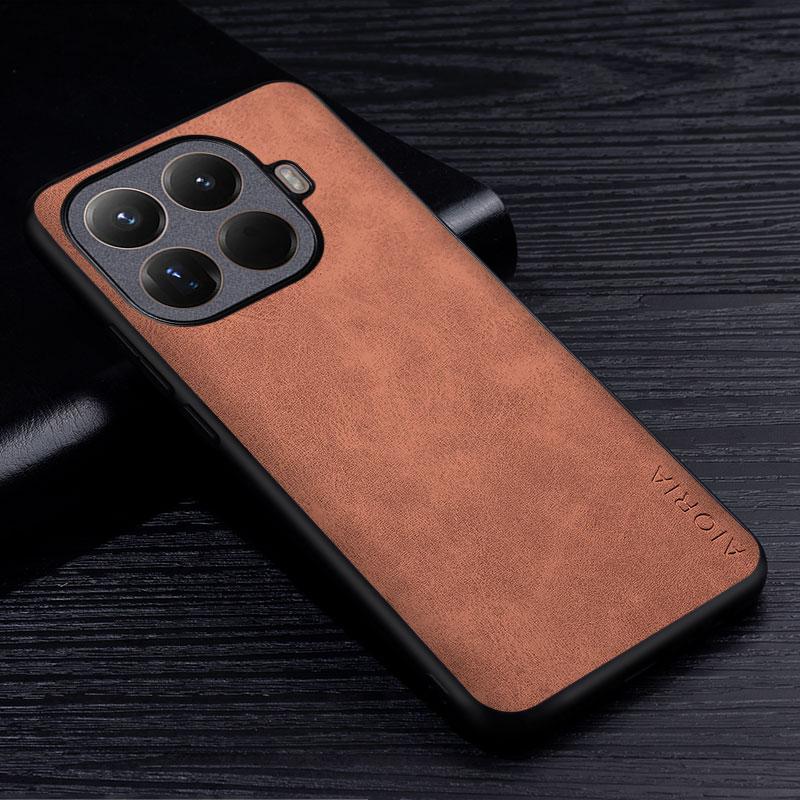 Premium PU Leather Phone Case for Xiaomi 15T Pro 15 Ultra Scratch-Resistant Solid Color Cover for Xiaomi 15T Pro cape funda
