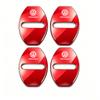 4Pcs Zinc Alloy Car Door Lock Buckle Protection Cover Anti-Collision Shock Absorbing Cushion For VW Golf T‑Roc Tiguan Polo MK7