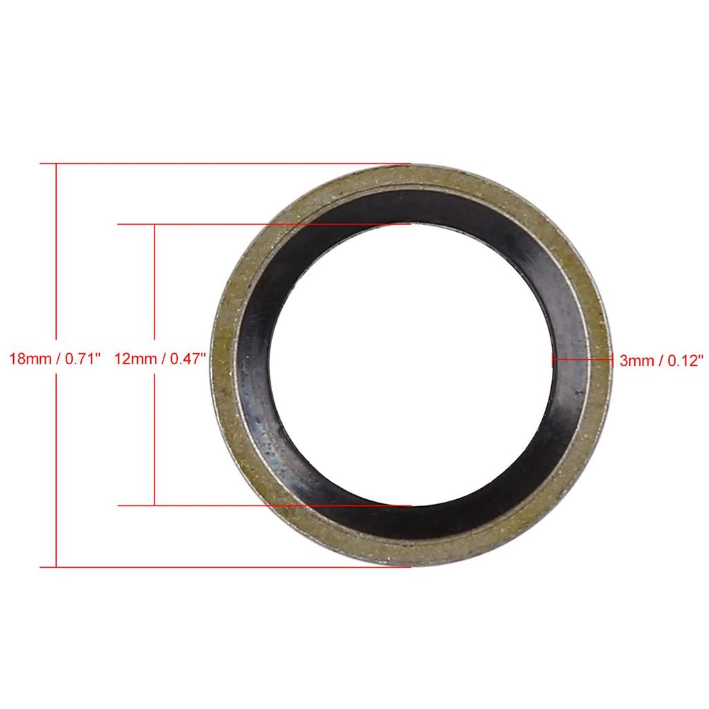 uxcell Oil Adhesive Seal M12 Bronze Tone Car Engine Oil