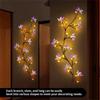 Bendable LED Rattan String Lights with Butterflies & Leaves for Wall Decoration