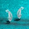 Sterling Double Layer Earrings Women With Moissanite Zircon Minimalist Chic Design 2025
