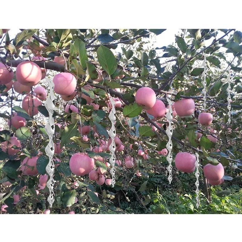 80pcs Bird Repellent Reflective Rods 30cm Scare Birds Repeller Wind Spiral Rotating Rod Hanging Ornaments Home Garden Decor