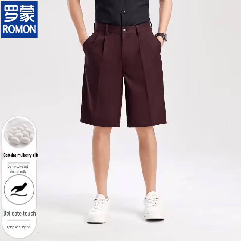 ROMON Men s Cooling Ice Silk Summer Suit Shorts 31