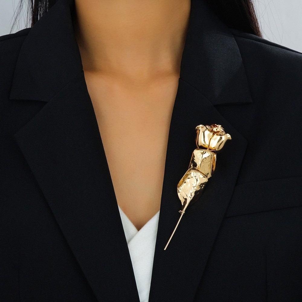 Vintage Rose Flower Brooch Elegant Rose Brooch Autumn and Winter Lapel Pins  Cardigans